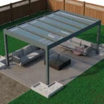 Szklane zadaszenia tarasowe w Opolu – nowoczesne zadaszenia ze szkła 28 Aluminiowe zadaszenie tarasu ze szklem wolnostojace