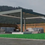 Szklane zadaszenia tarasowe w Opolu – nowoczesne zadaszenia ze szkła 29 Aluminiowe zadaszenie tarasu ze szklem wolnostojace Opole