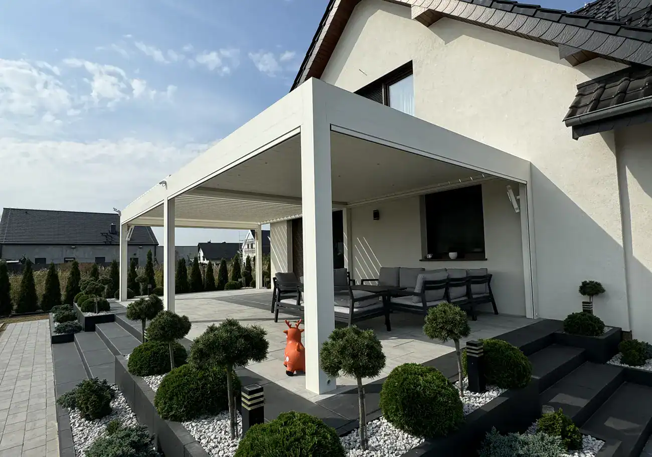 Pergole tarasowe Opole – nowoczesne pergole aluminiowe do ogrodu i na taras 12 pergola aluminiowa Opole